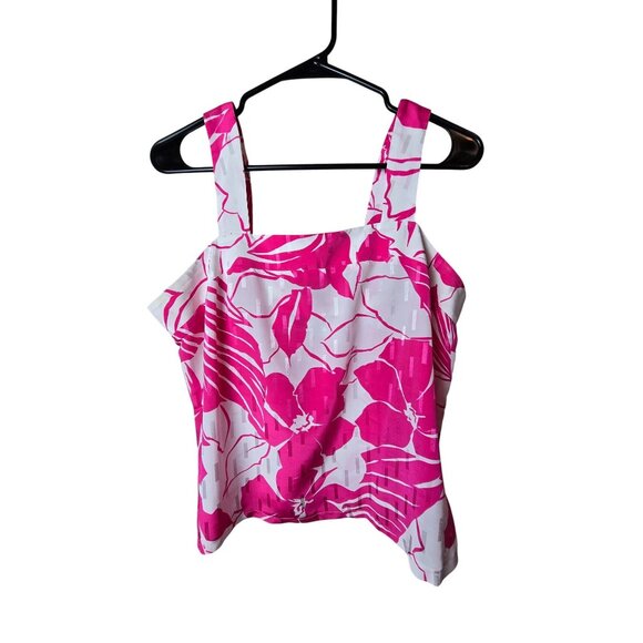 Vintage Givenchy En Plus Pink & White Floral Skirt Set M/L Cruise Beach Summer - Picture 4 of 16